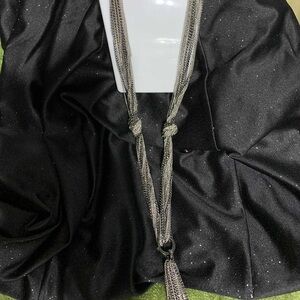 Heidi Klum Silver Chain Tassel Necklace